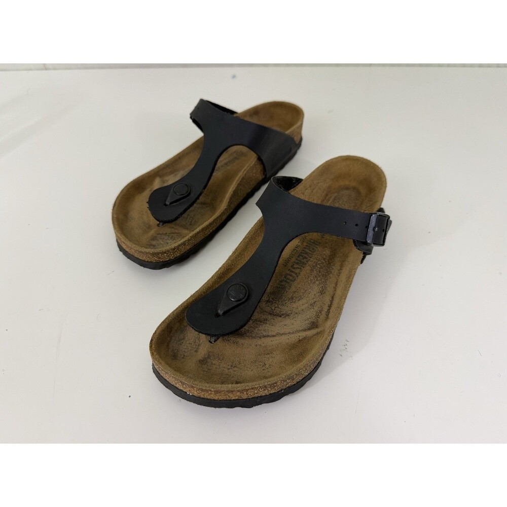 Birkenstock Gizeh Black Comfort Summer Thong Sandals Womens EU 38 US 7-7.5